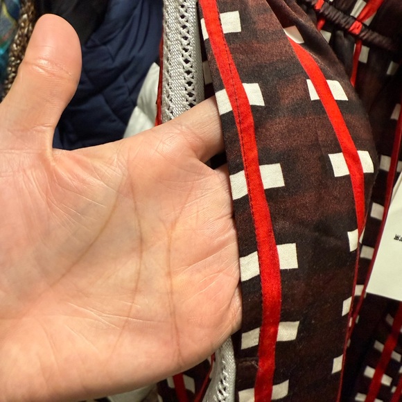 Wales Bonner Brown and Red Patterned Joggers - Picture 4 of 9